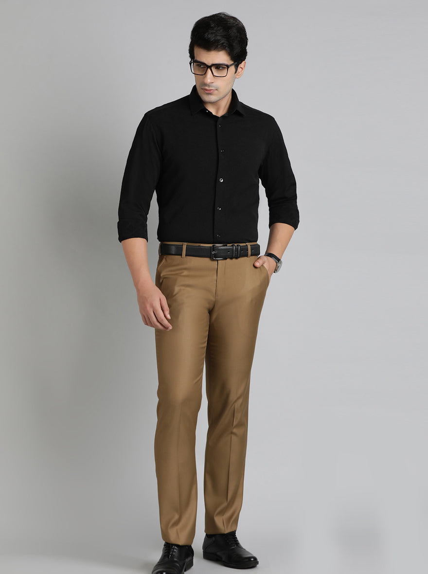Black Solid Slim Fit Party Wear Shirt | Greenfibre