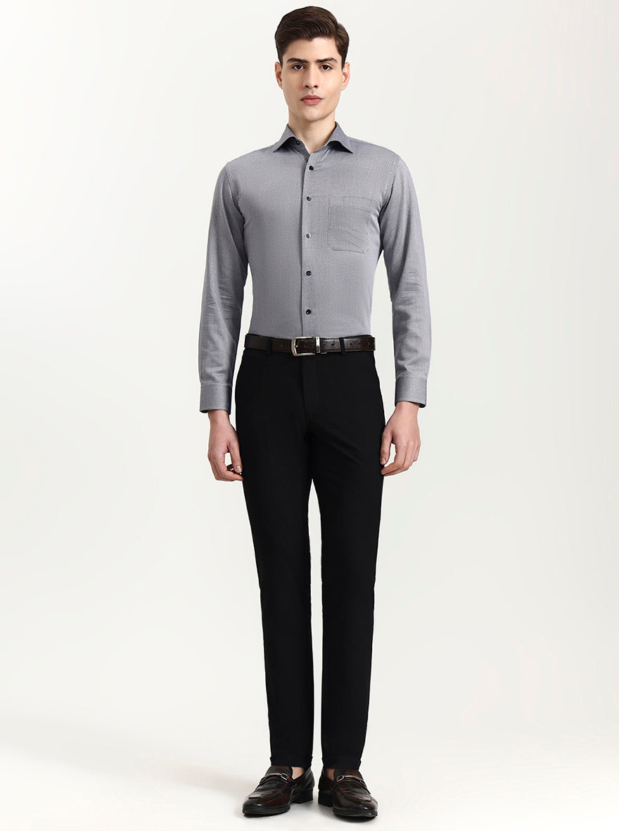 Black Solid Slim Fit Club Wear Trouser | Wyre