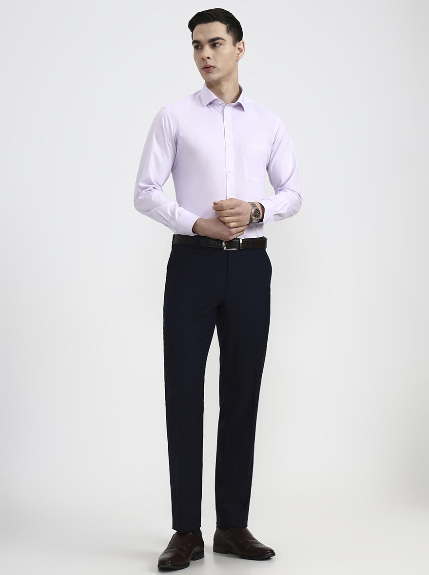 Purple Checked Slim Fit Formal Shirt | Greenfibre