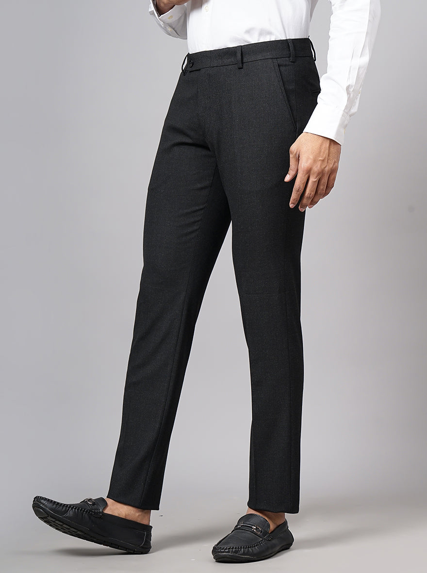 Brown Checked Super Slim Fit Formal Trouser | JadeBlue Youth