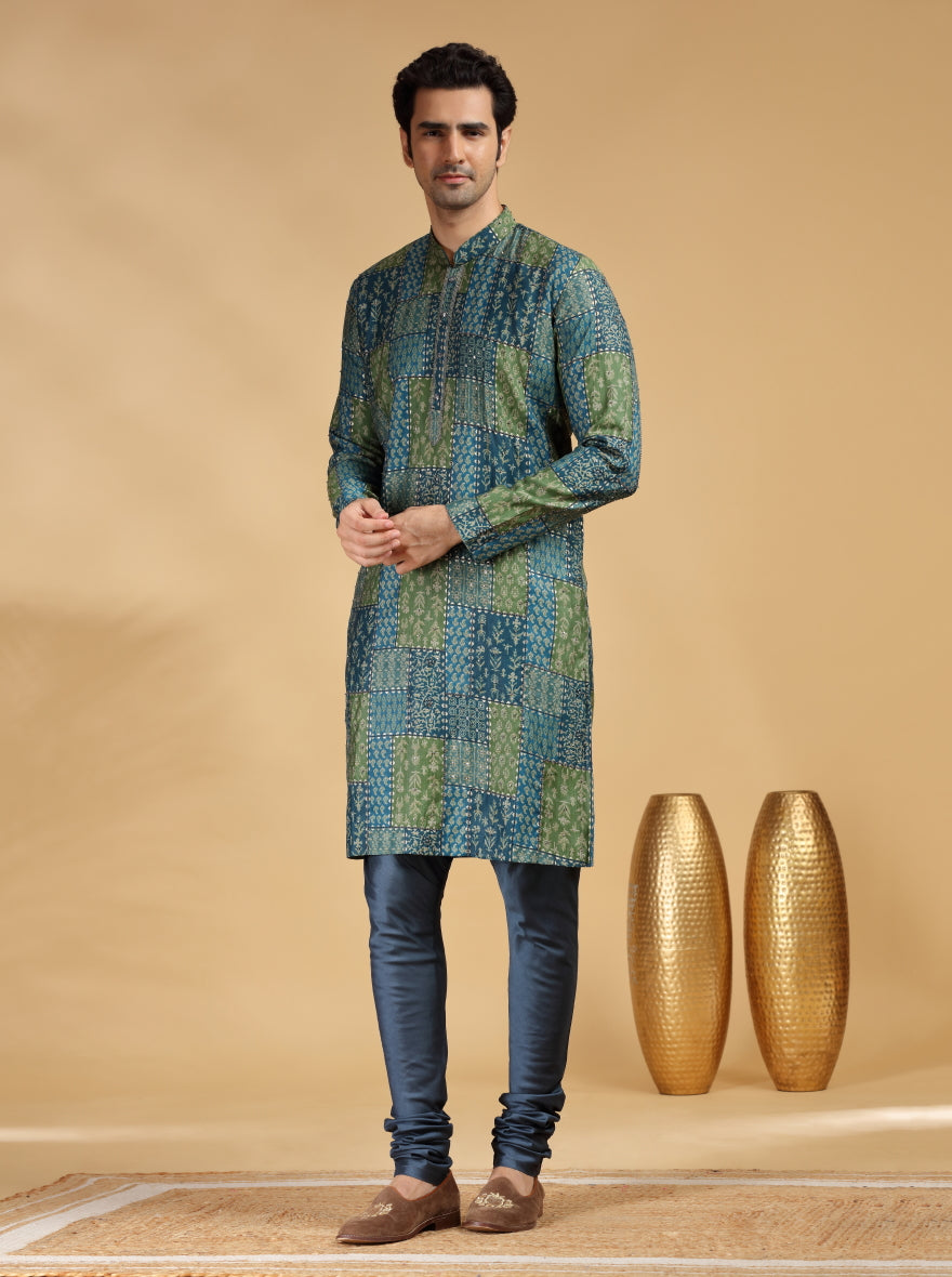 Green Embroidered Kurta | TULA