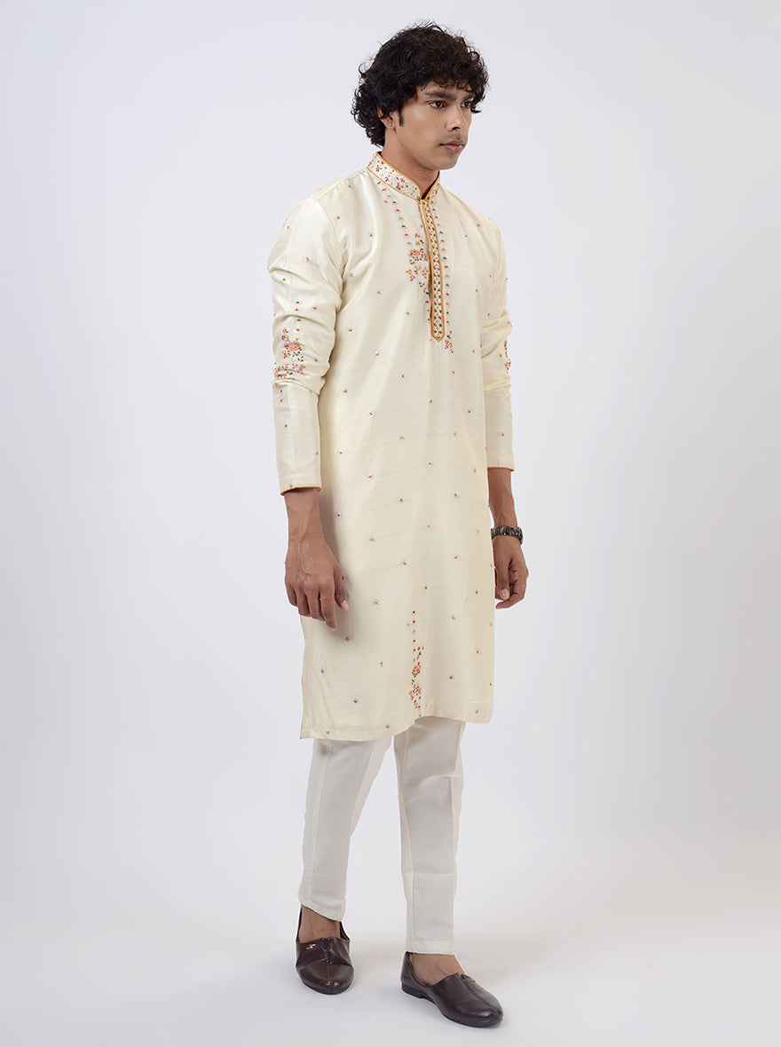 Cream Kurta Pajama | TULA