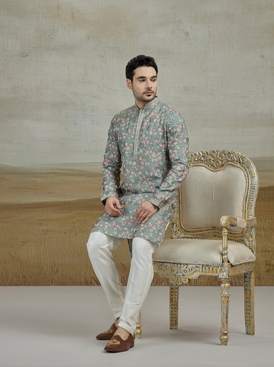 Green Printed Kurta Pajama | TULA