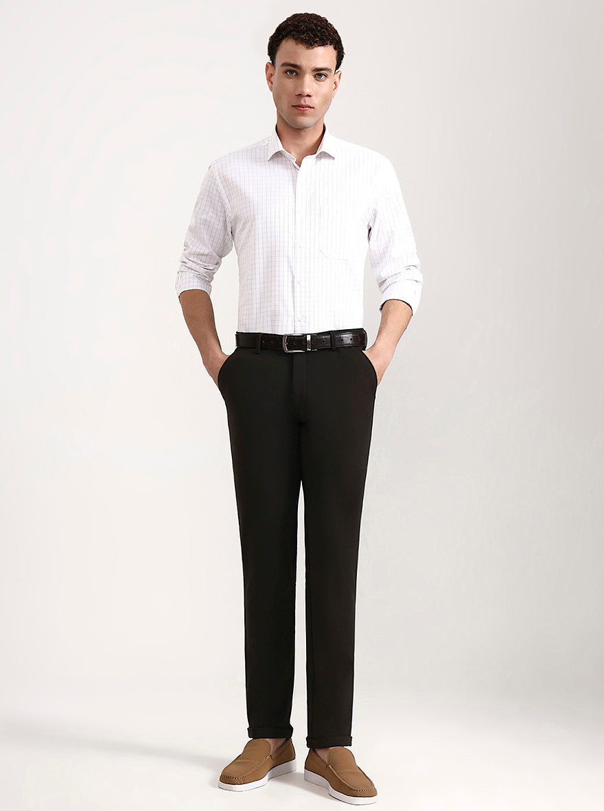 Dark Green Solid Slim Fit Club Wear Trouser | Wyre