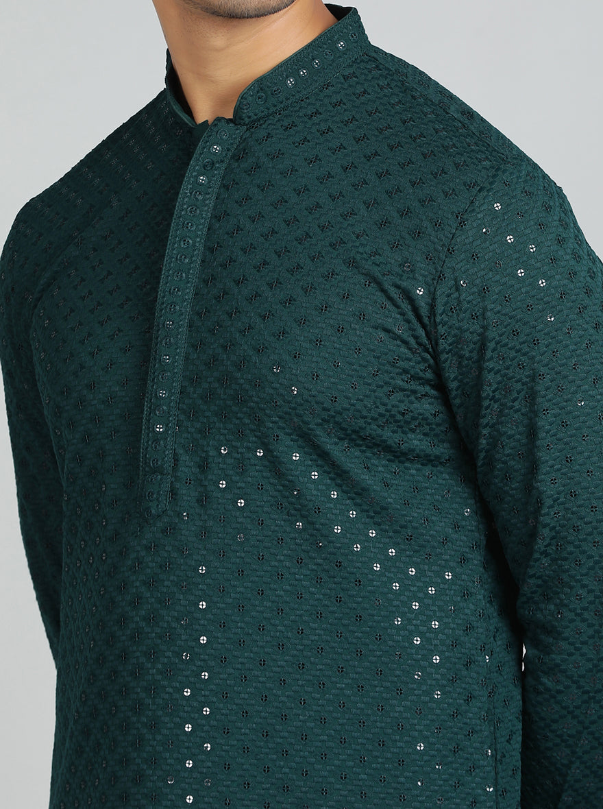 Bottle Green Kurta | The Kurta Company