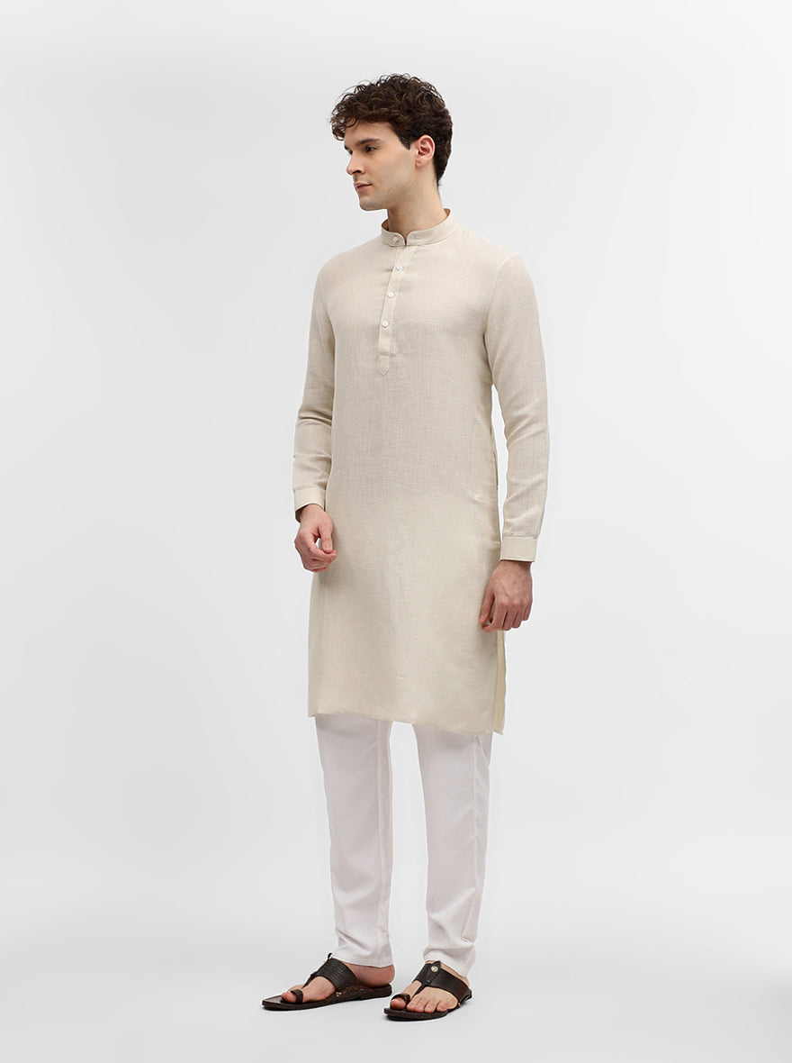 Natural Solid Modi Kurta | JadeBlue