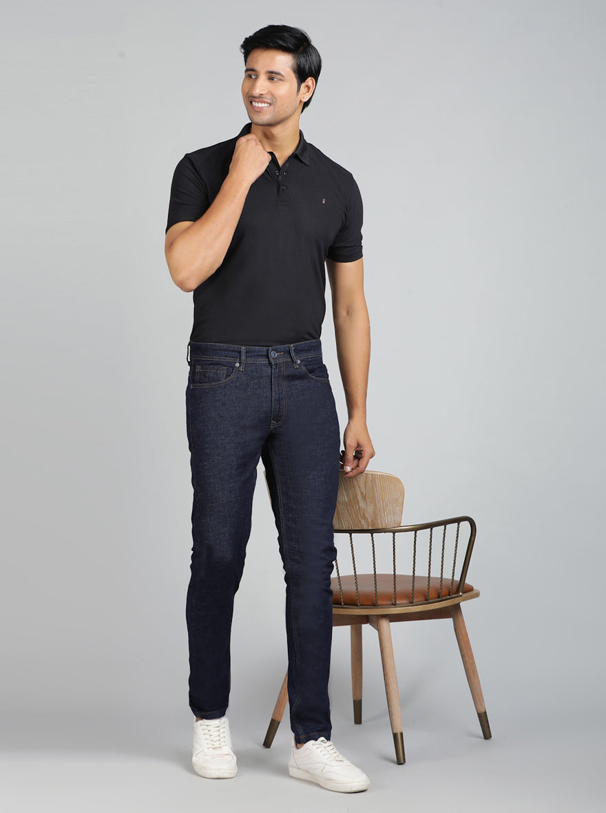 Raw Blue Washed Slim Fit Jeans | JadeBlue