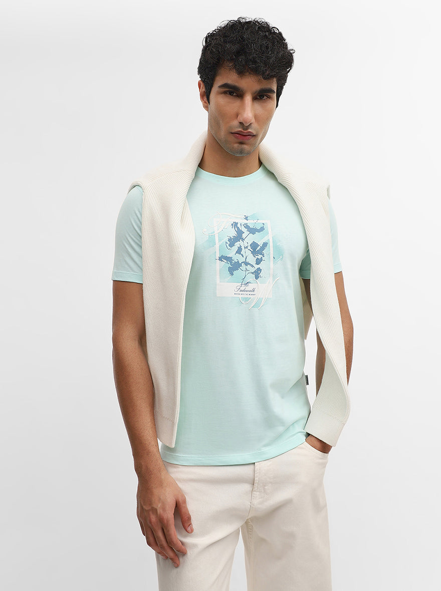 Sea Printed Slim Fit T-Shirt | Greenfibre