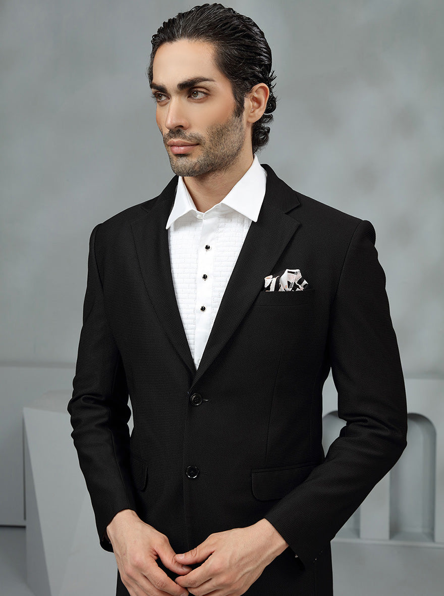 Black Solid Suit | JadeBlue