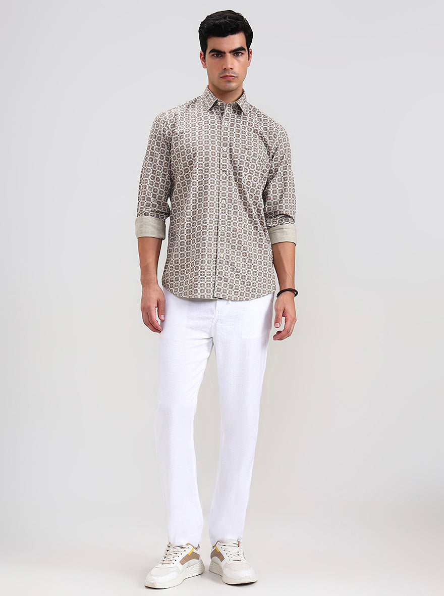 White Solid Regular Fit Track Pant | JadeBlue