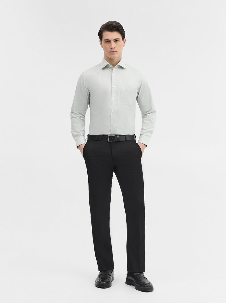 Pista Solid Slim Fit Formal Shirt | Metal