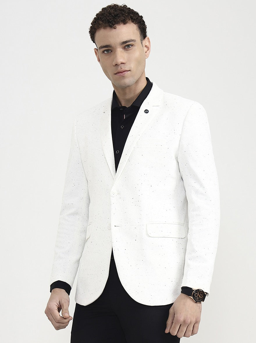 White Solid Blazer | Wyre