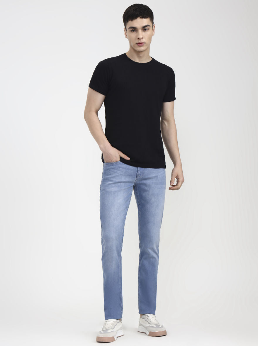 Indigo Blue Washed Slim Fit Jeans | JadeBlue