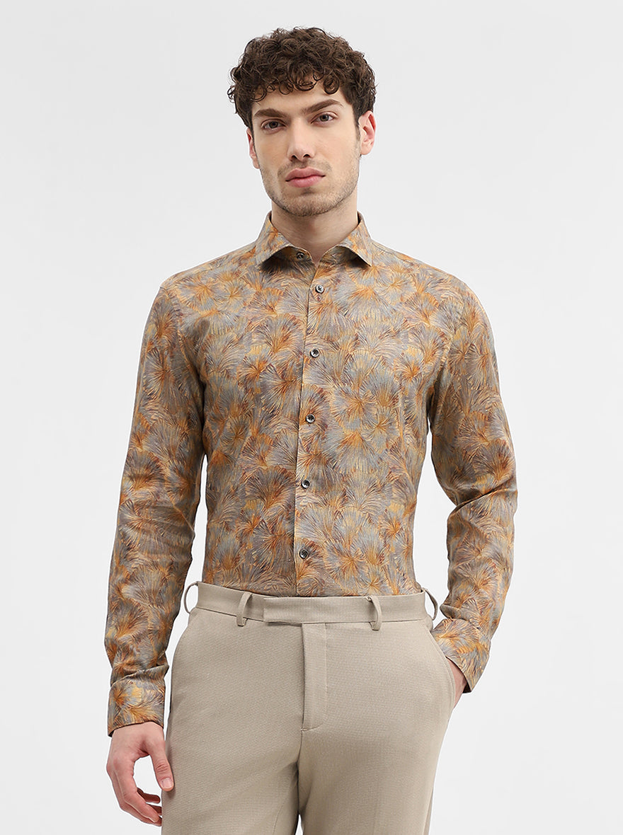Multicolor Printed Slim Fit Party Wear Shirt | Wyre