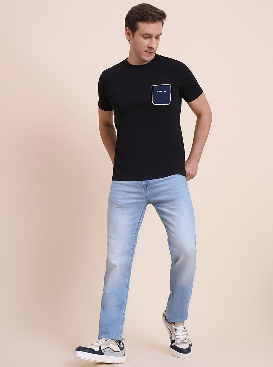 Light Blue Washed Straight Fit Jeans | JadeBlue