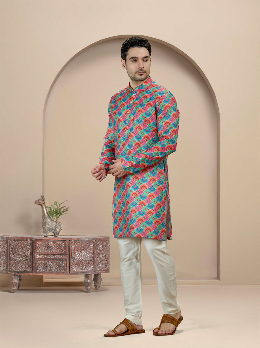 Multicolor Printed Kurta | The Kurta Company