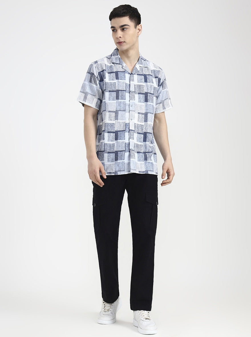 Black Solid Slim Fit Cargo Pant | Greenfibre