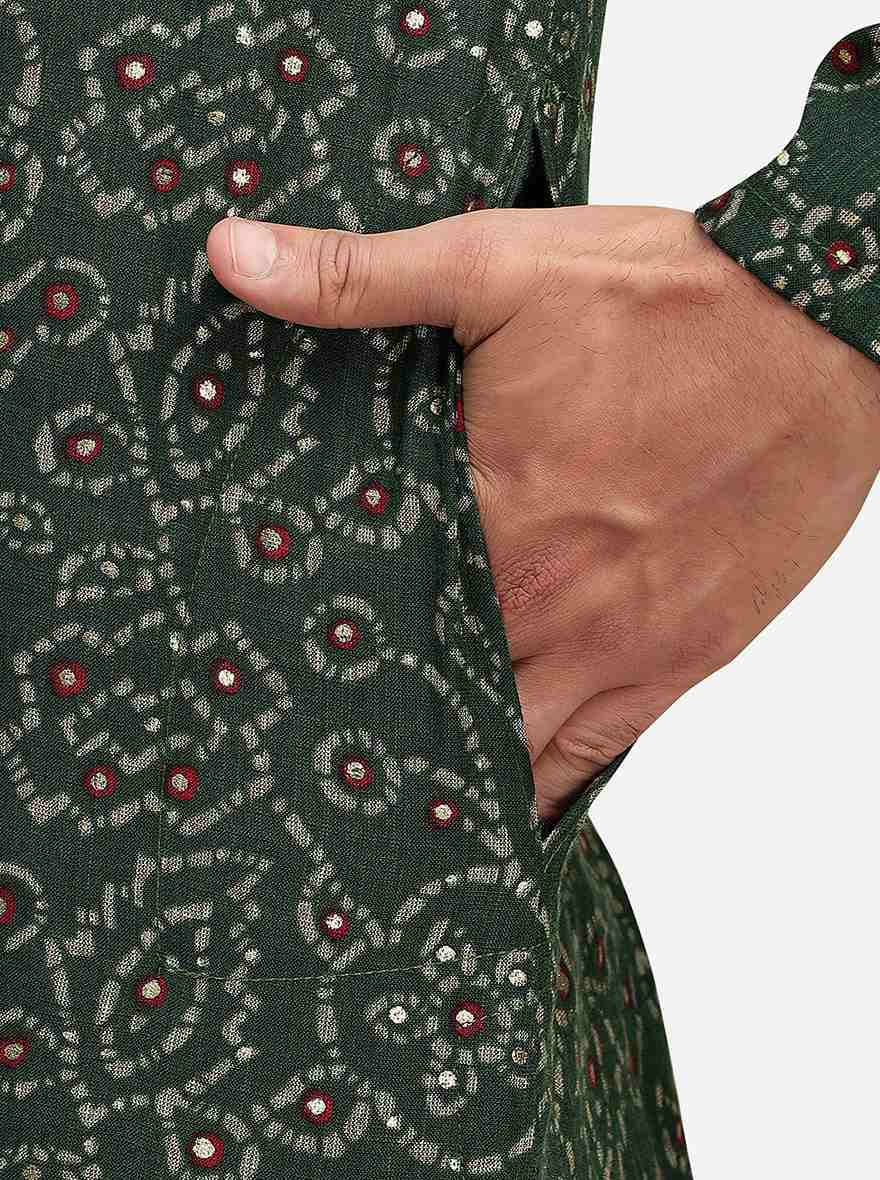 Bottle Green Kurta | The Kurta Company