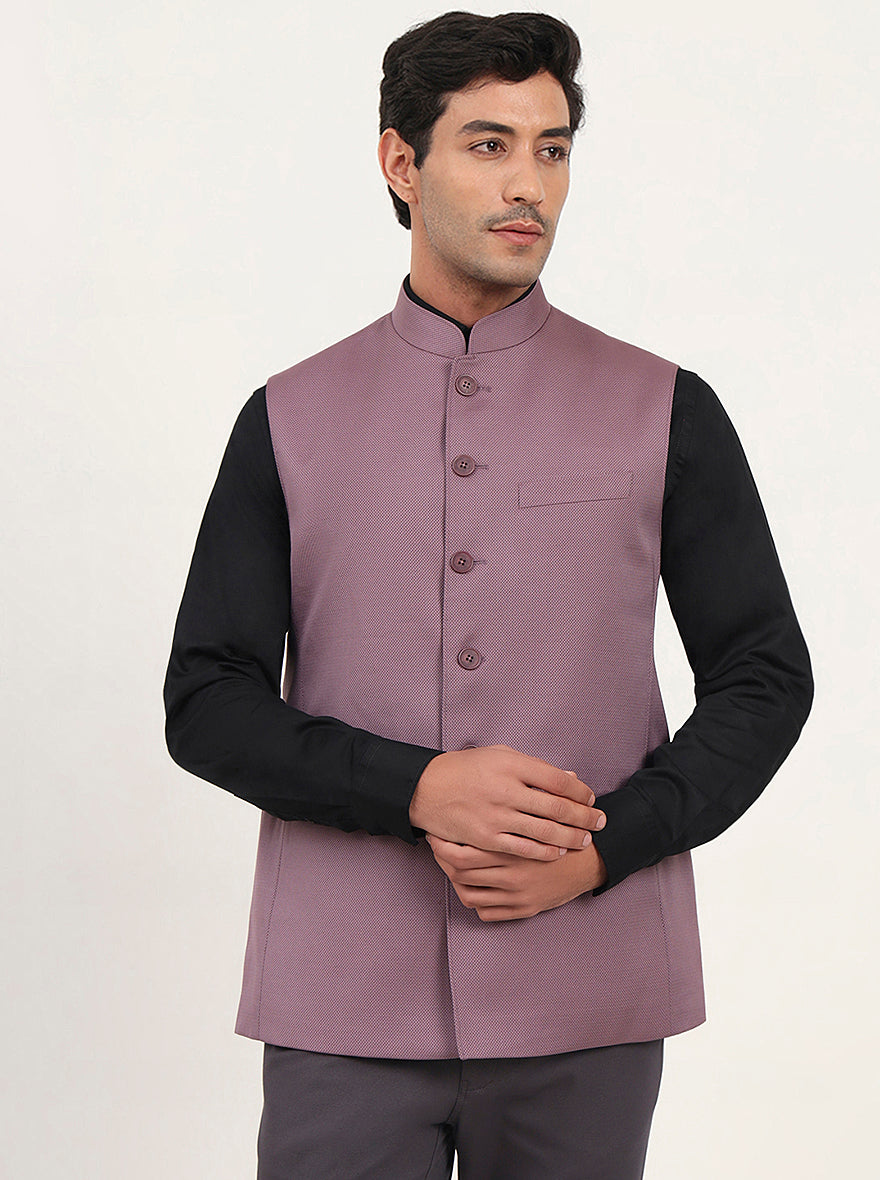 Carrot Pink Solid Regular Fit Modi Jacket | JadeBlue