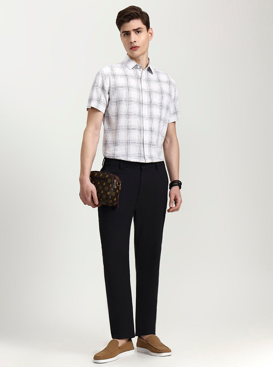 Dark Grey Solid Regular Fit Track Pant | JadeBlue