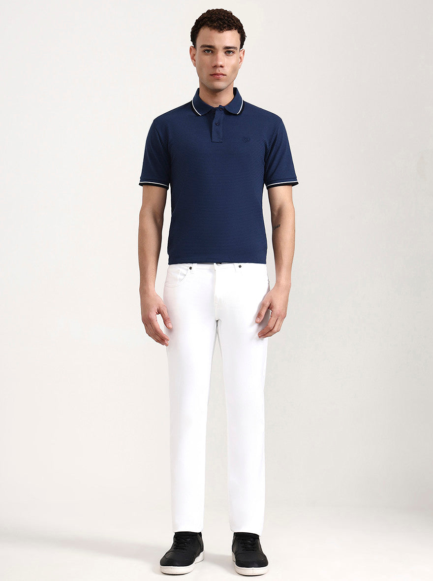 White Solid Narrow Fit Jeans | Greenfibre