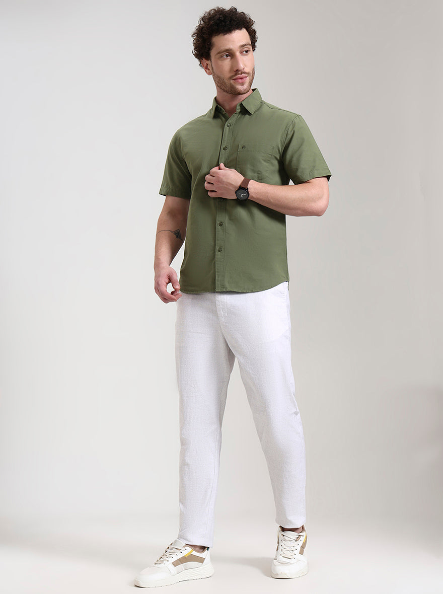 White Solid Regular Fit Track Pant | JadeBlue