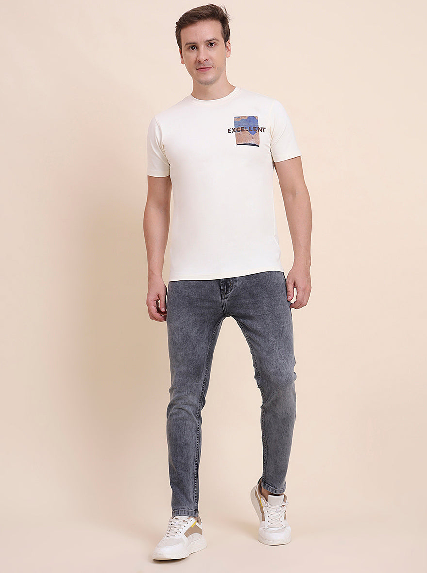 Mid Grey Washed Rider Fit Jeans | JadeBlue