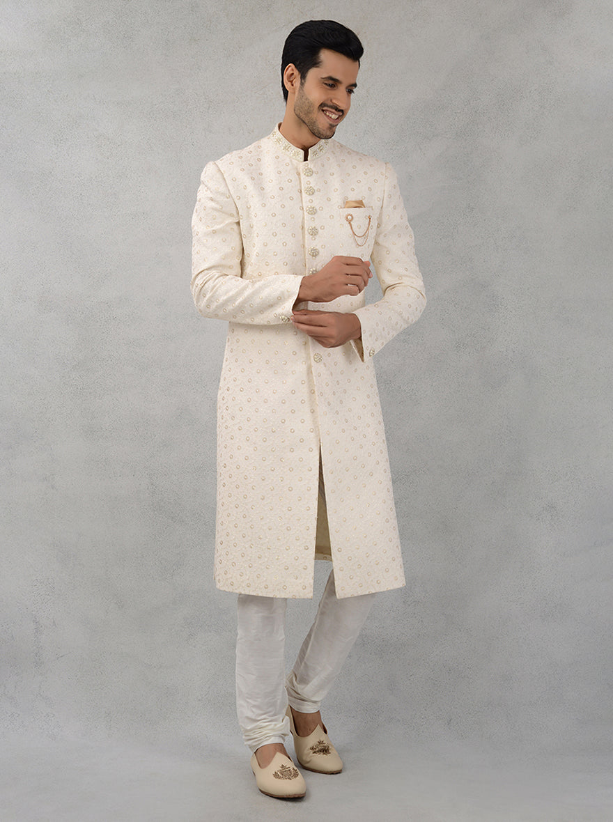 Cream Sherwani | TULA