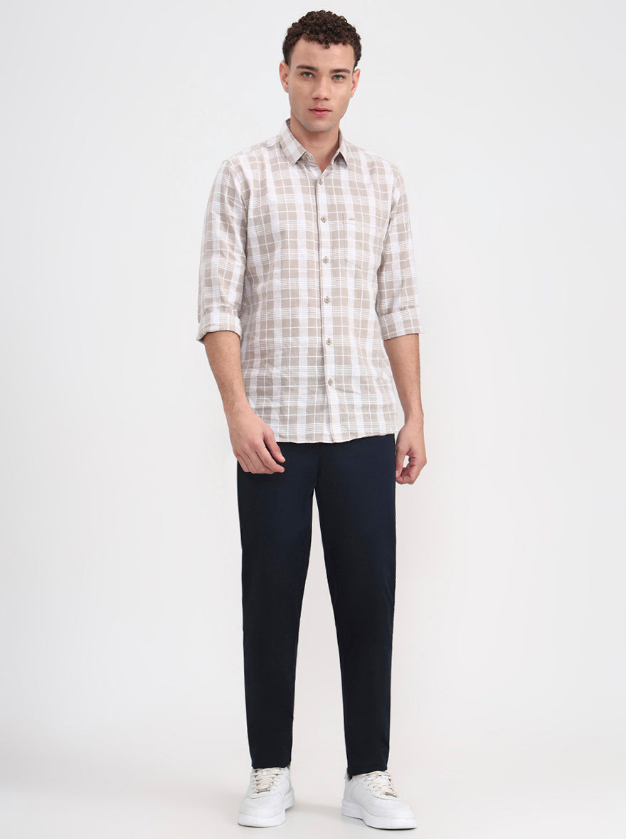 Navy Blue Solid Regular Fit Track Pant | JadeBlue
