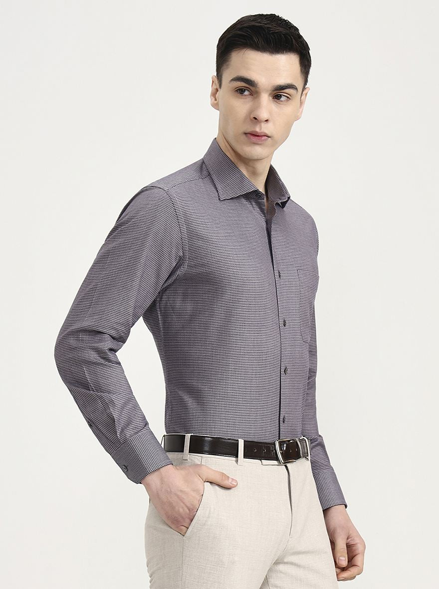 Black & Red Printed Slim Fit Formal Shirt | JadeBlue Super Luxe