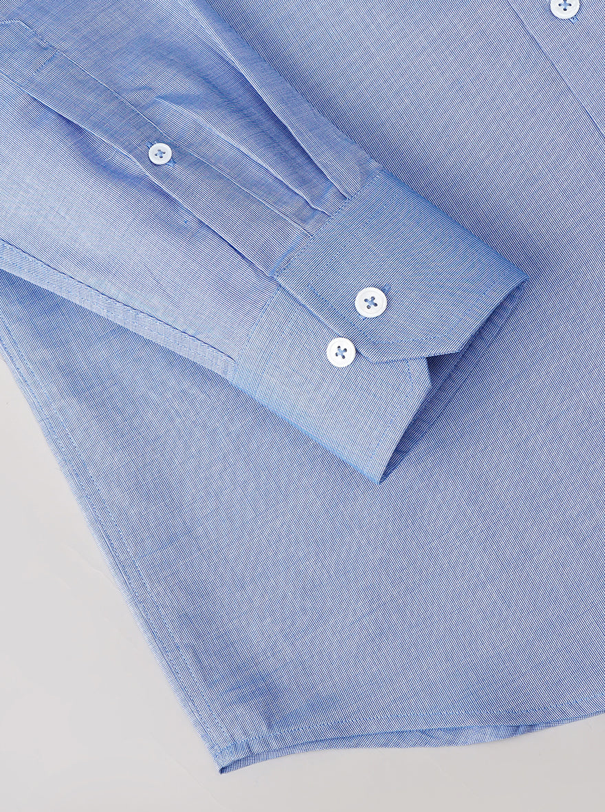 Blue Solid Slim Fit Formal Shirt | JadeBlue Super Luxe