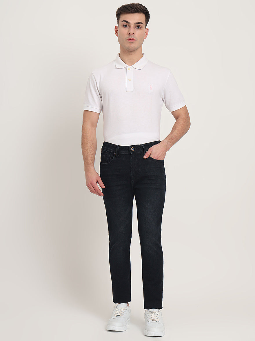 Indigo Blue Washed Slim Fit Jeans | JadeBlue