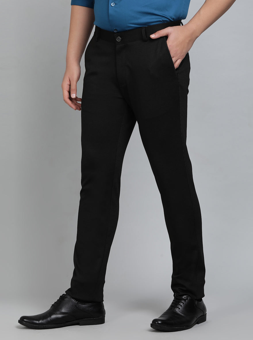 Brown Striped Slim Fit Club Wear Trouser | JB Studio