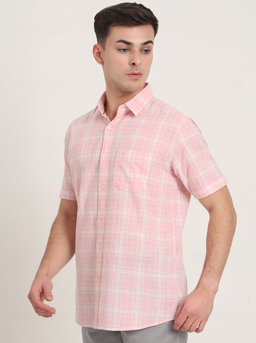 Black Checked Slim Fit Casual Shirt | JadeBlue