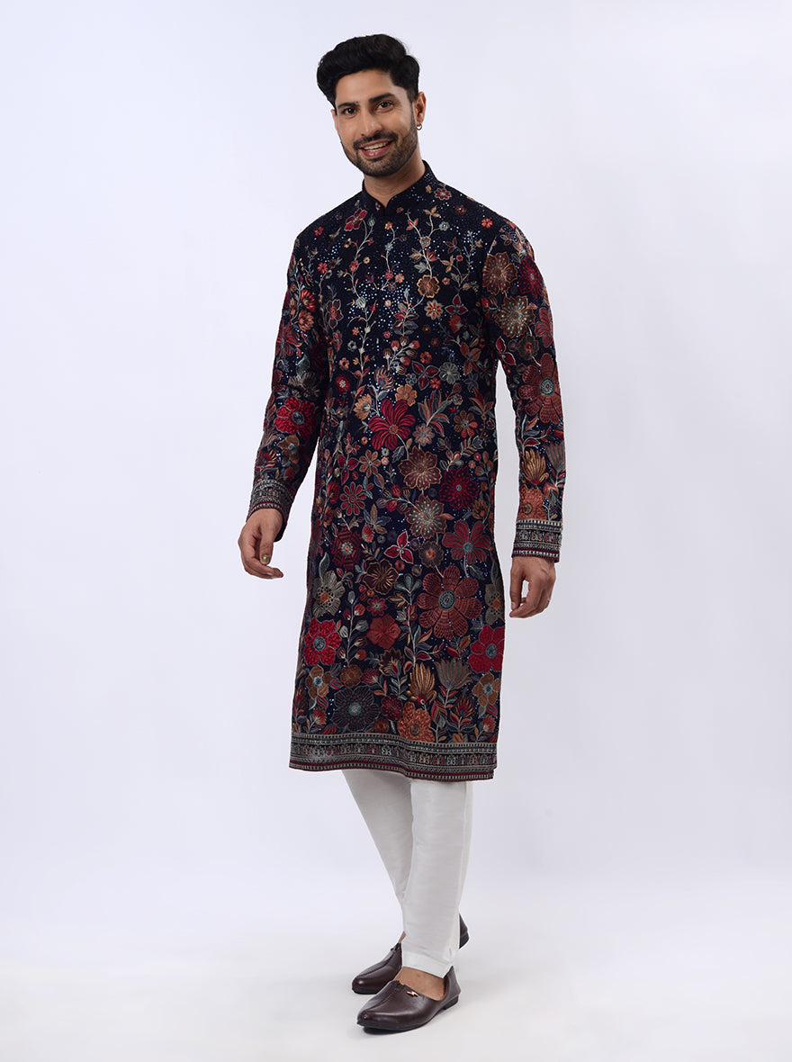 Navy Blue Kurta Pajama | TULA