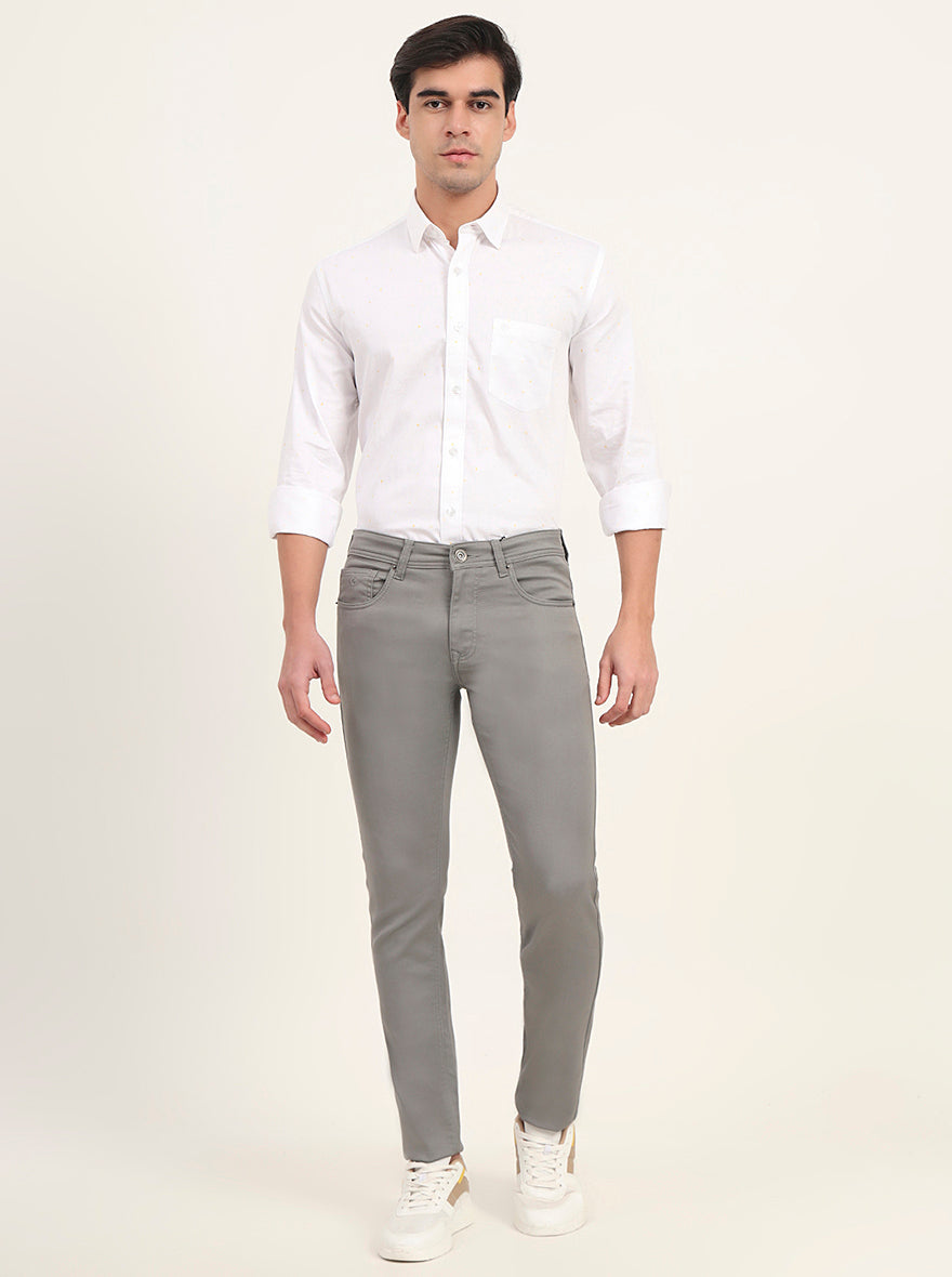 Grey Washed Narrow Fit Jeans | Greenfibre