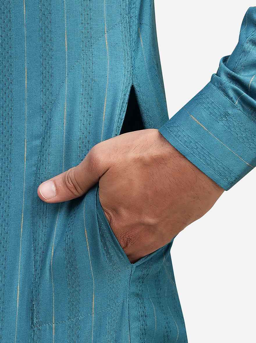 French Blue Kurta | The Kurta Company