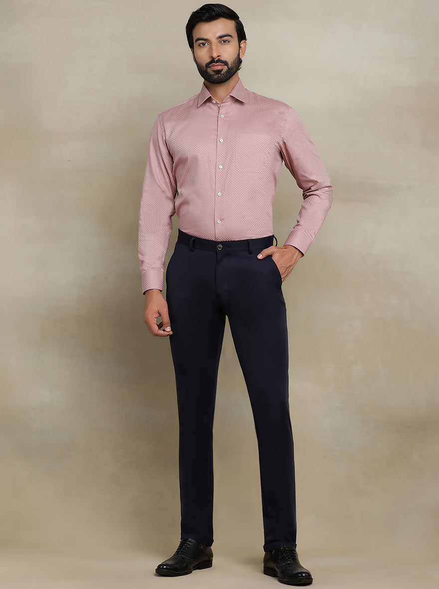 Blue Solid Slim fit Club Wear Trouser | JB Studio