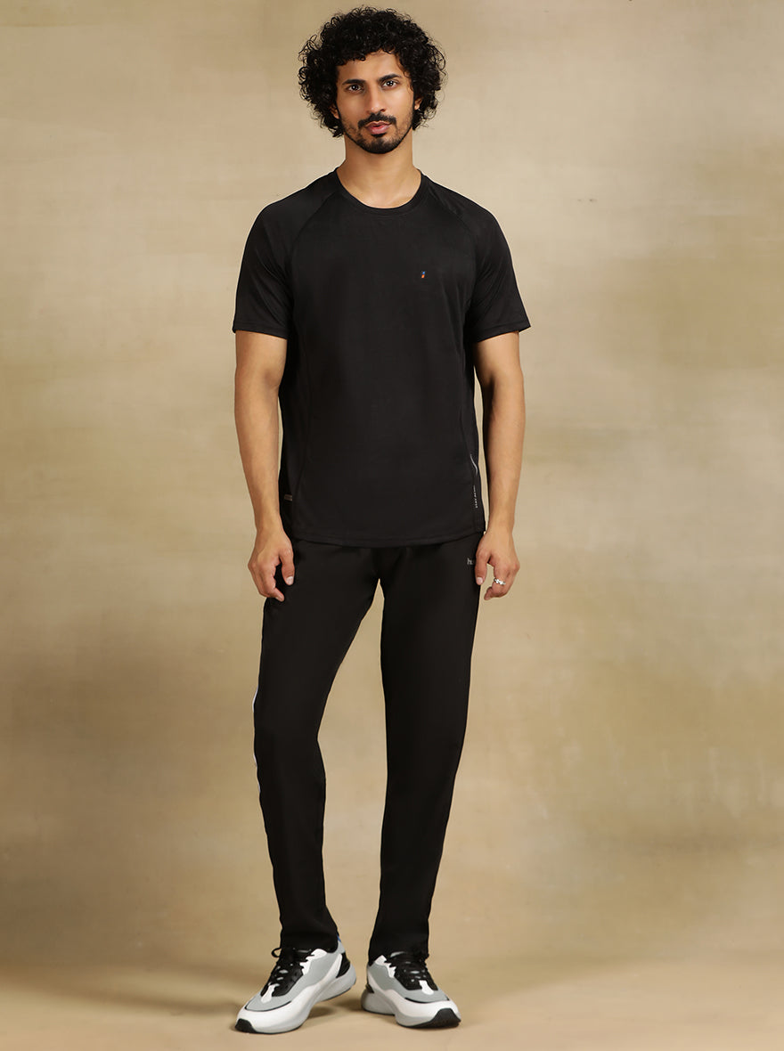Black Solid Slim Fit T-Shirt | Jade Play
