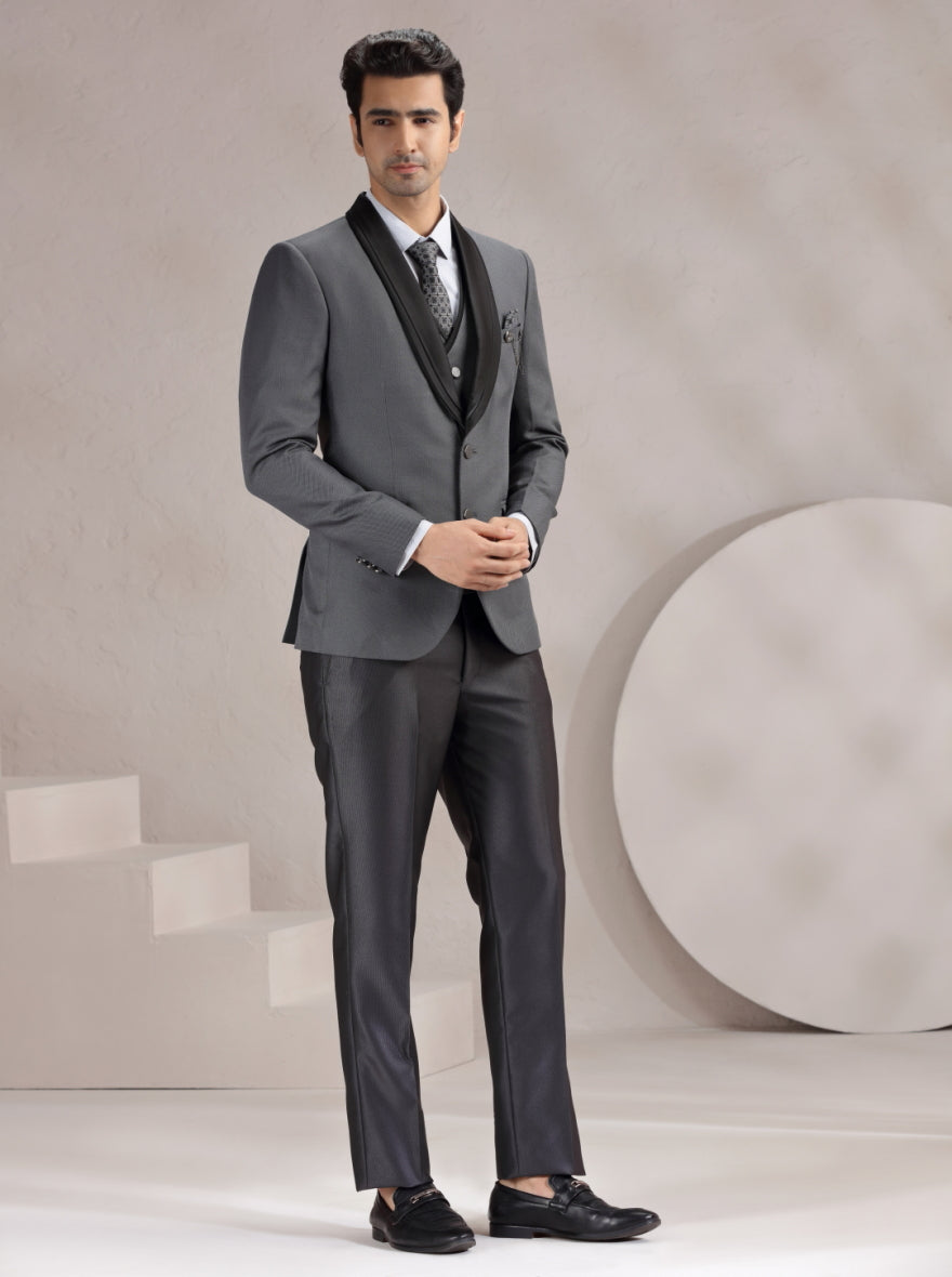 Dark Grey Solid Suit | JadeBlue