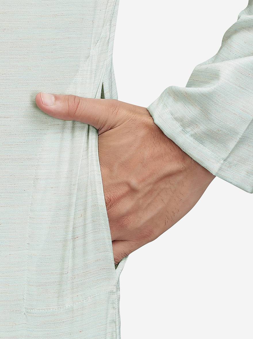 Greyish Blue Kurta | The Kurta Company