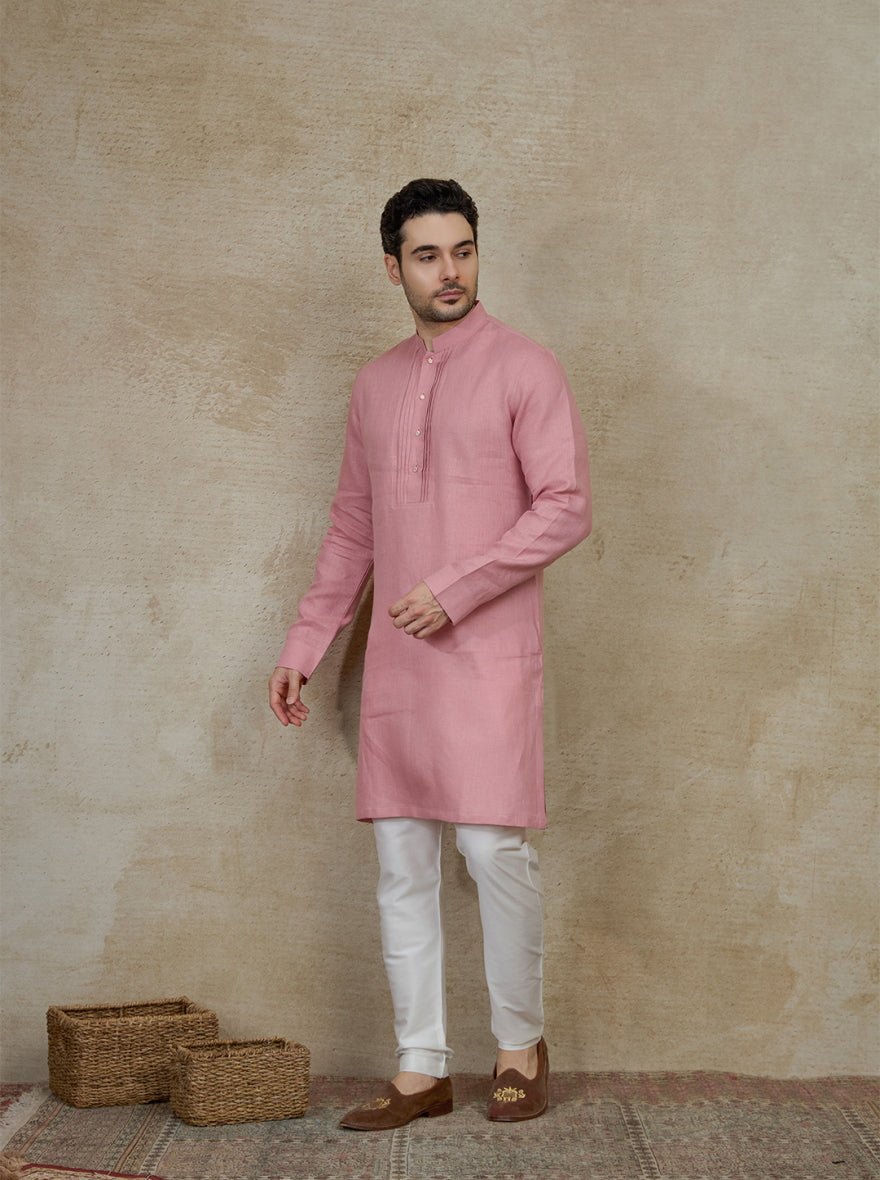 Pink Solid Kurta | TULA