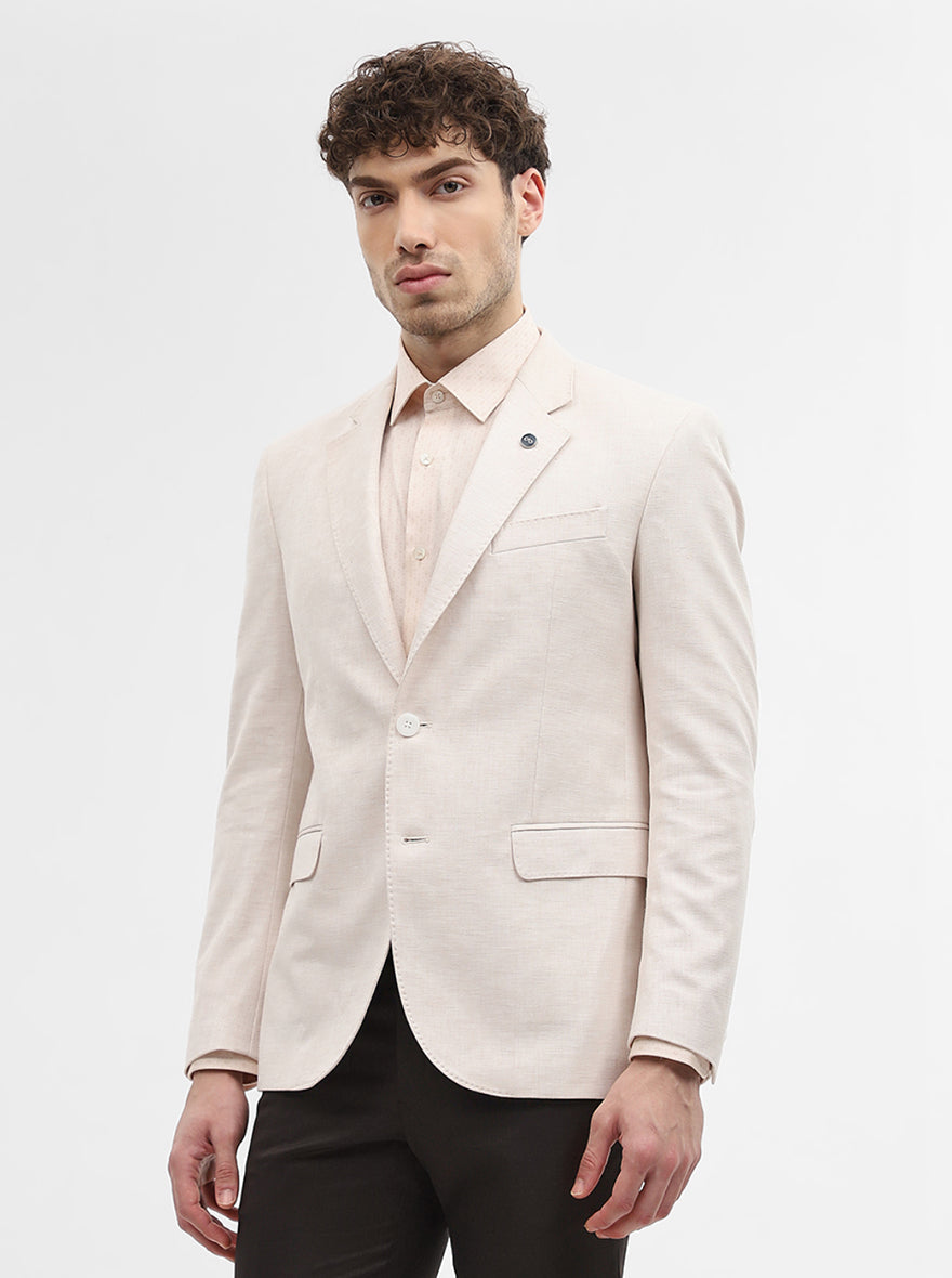 Fawn Solid Regular Fit Blazer | Wyre