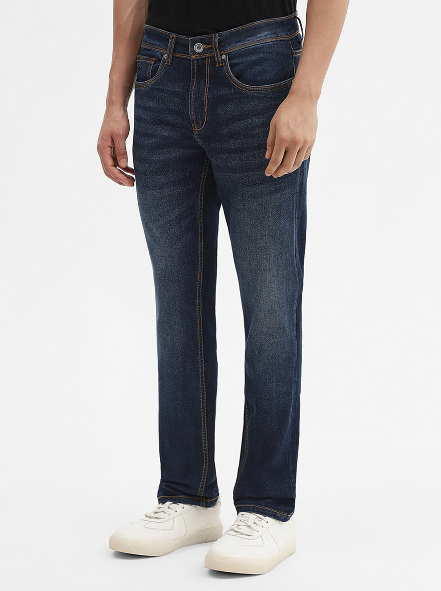 Dark Indigo Washed Straight Fit Jeans | JadeBlue