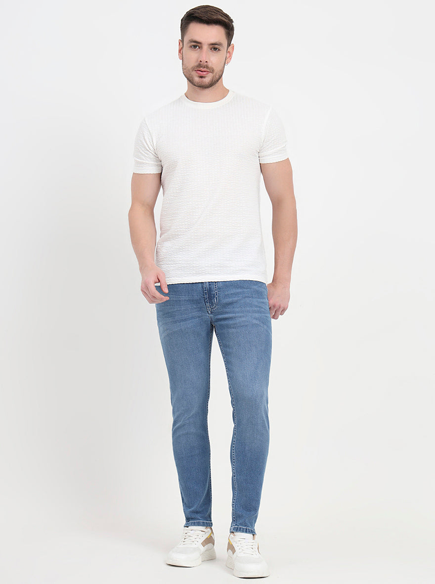 Light Blue Washed Rider Fit Jeans | JadeBlue