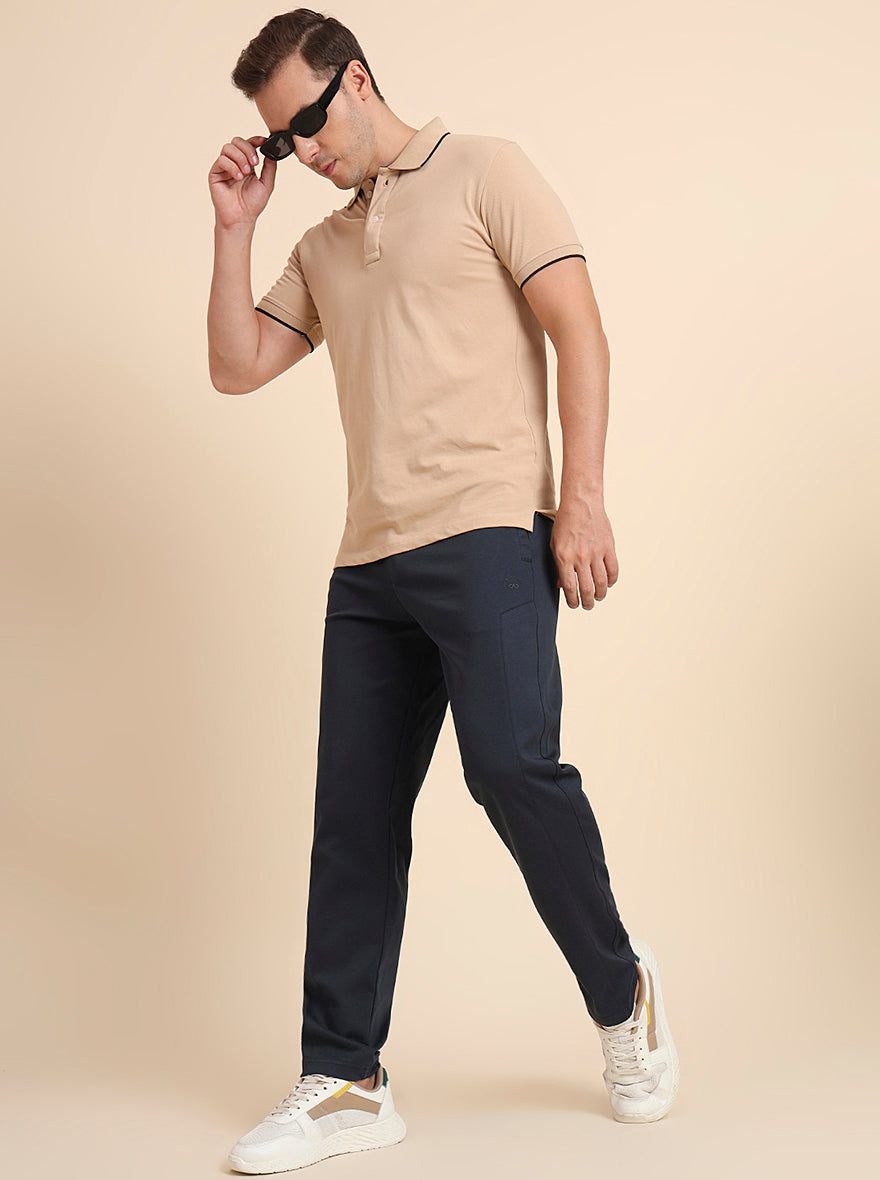 Green Solid Slim Fit Track Pant | JadeBlue