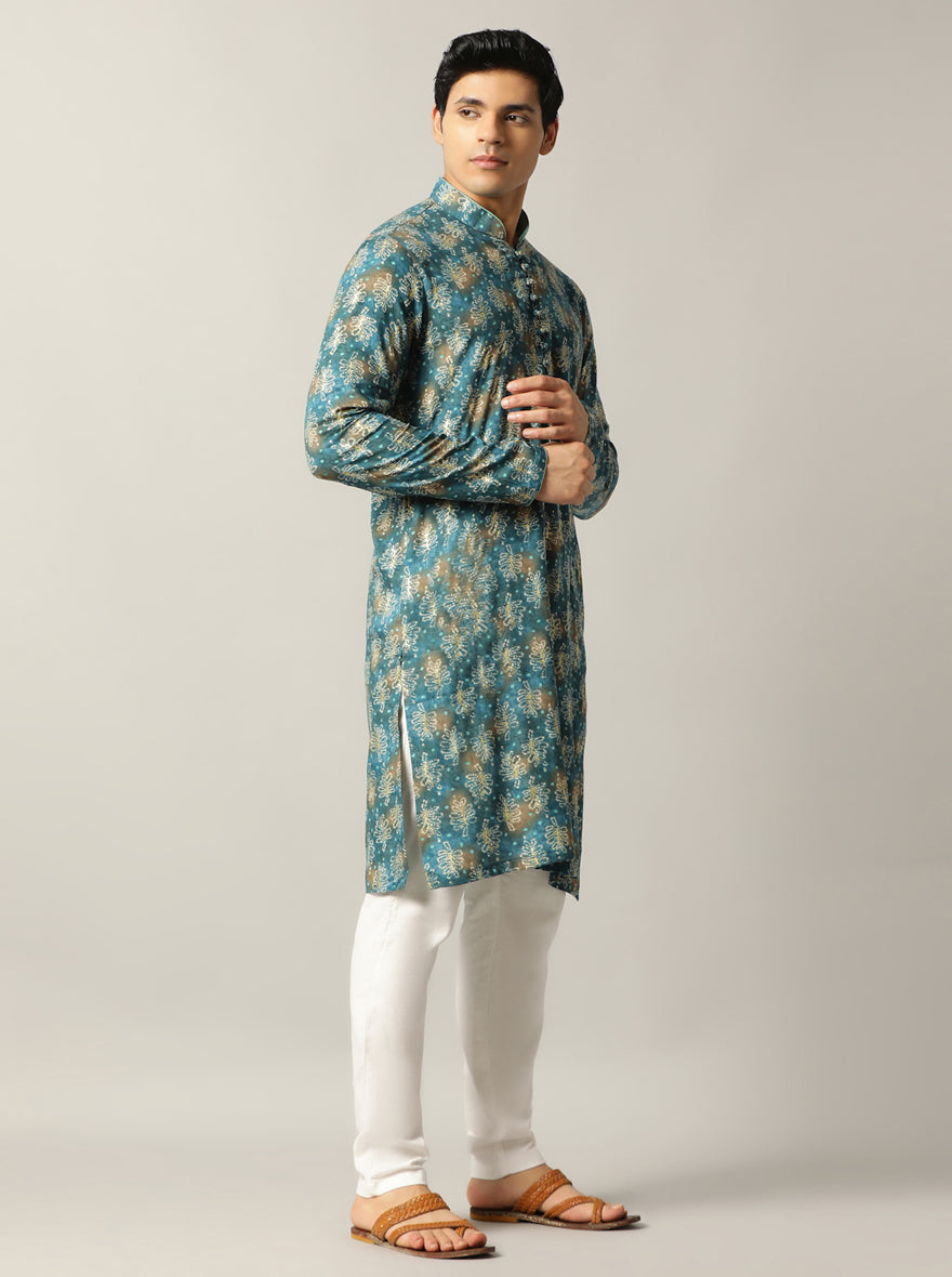 Blue Printed Kurta | The Kurta Company