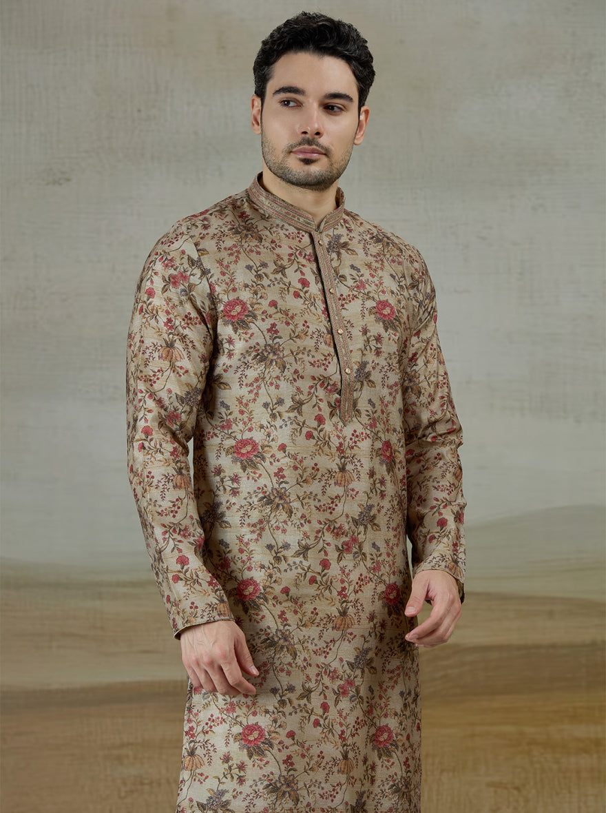 Mehandi Embroidered Kurta Pajama | Virasana