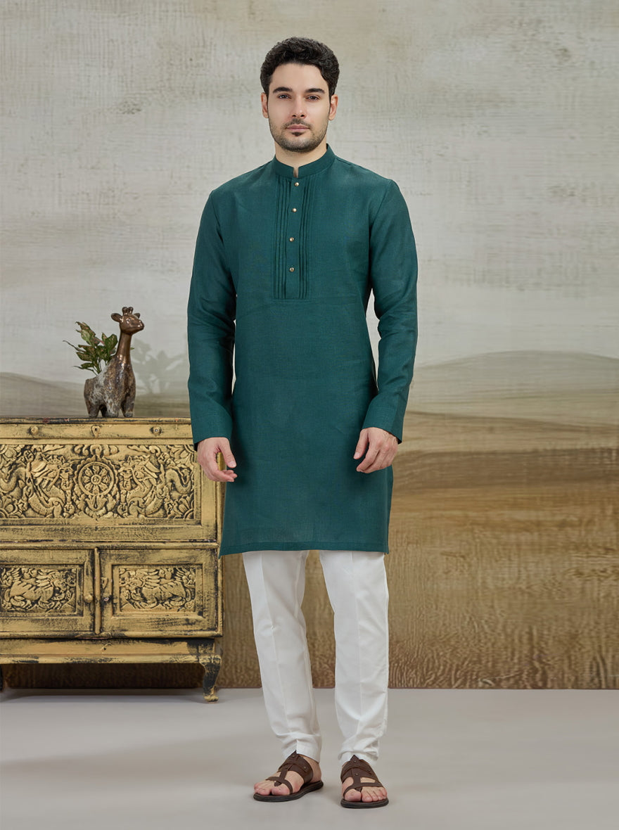 Green Solid Kurta | TULA