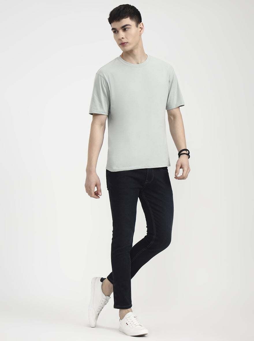 Deep Indigo Blue Solid Rider Fit Jeans | JadeBlue